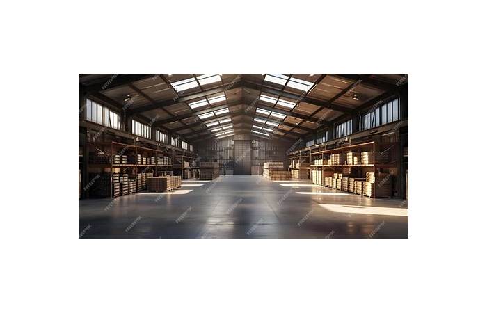 A modern UK warehouse interior with automated systems and neatly stacked inventory.