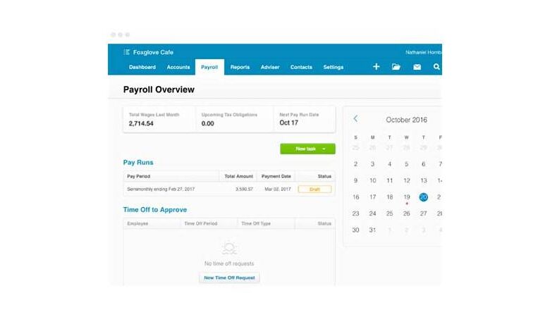 A screenshot of a modern PAYE software UK dashboard showing payroll summaries and compliance alerts.
